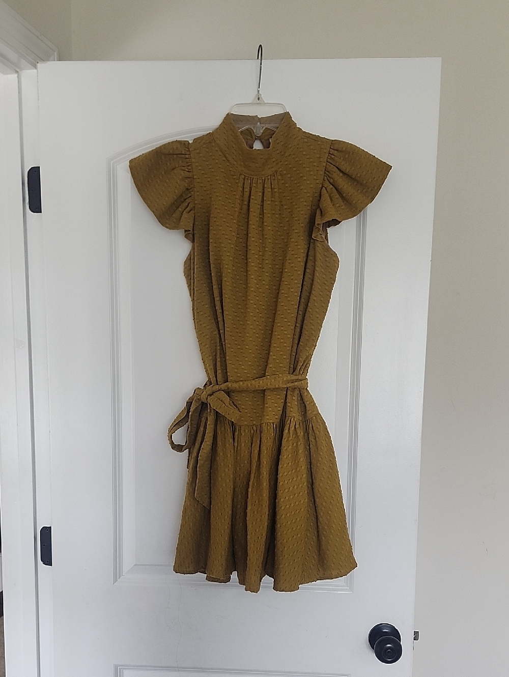 Corey Lynn Calter mustard color Charlotte mini dress size XS